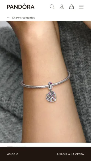 Pandora Charm Árbol de la Vida Rosa