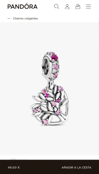 Pandora Charm Árbol de la Vida Rosa