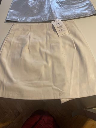 Dos faldas efecto piel M