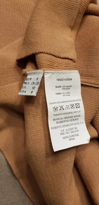 Jersey Roberto Verino Camel Talla 38
