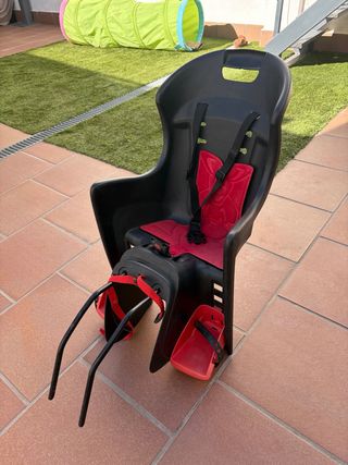 Sillita bici niño negra y roja