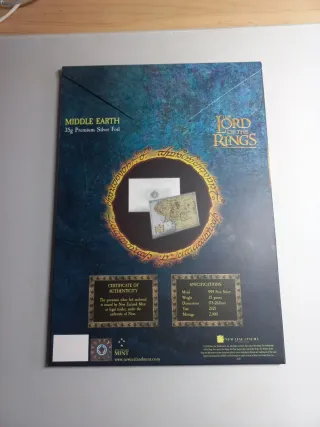 Mapa Plata Tierra Media El Señor Anillos