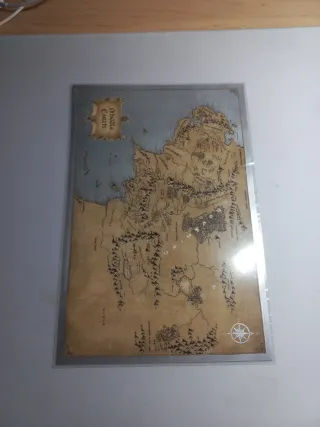 Mapa Plata Tierra Media El Señor Anillos