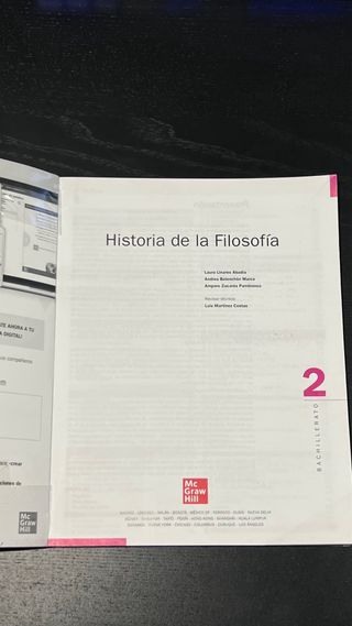 Historia de la Filosofía 2.º Bachillerato
