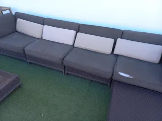 Sofá modular de terraza medidas 3.40m x  1.80m
