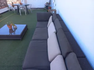 Sofá modular de terraza medidas 3.40m x  1.80m