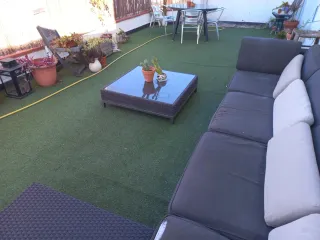 Sofá modular de terraza medidas 3.40m x  1.80m