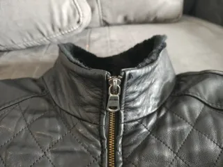 Chaqueta de Piel Auténtica ARES Forro Borrego Nat