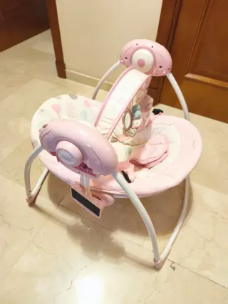 Hamaca bebé rosa