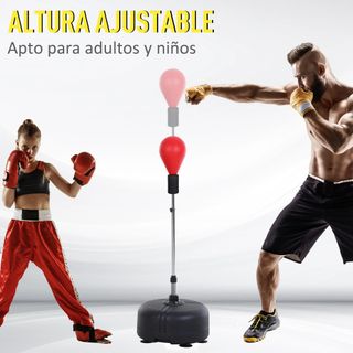 Punching Ball con Altura Ajustable y guantes