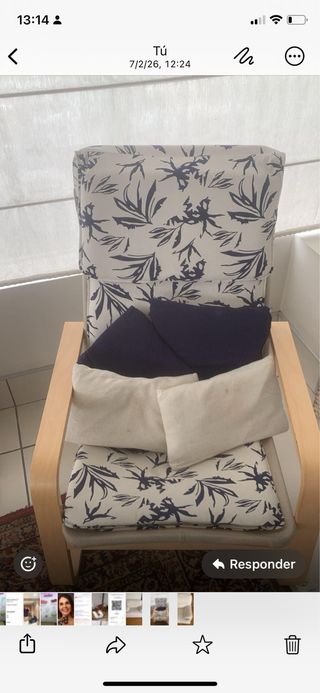 Sillón relax Ikea funda hojas