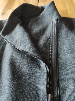 Abrigo Mango Lana Gris