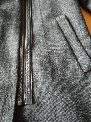 Abrigo Mango Lana Gris