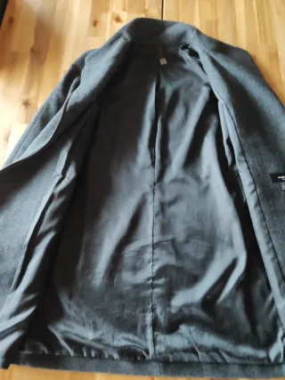 Abrigo Mango Lana Gris