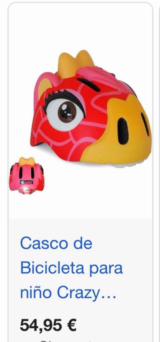 Casco infantil diseño animal usado dos veces.