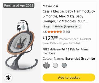 Hamaca eléctrica bebé Maxi-Cosi Cassia