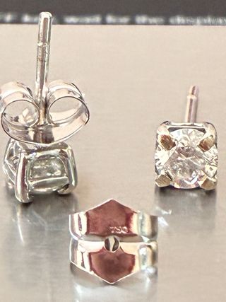 Pendientes Oro 18K 1.08 Ct Diamantes Naturales