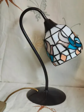 Abatjour Tiffany Vetro e Metallo