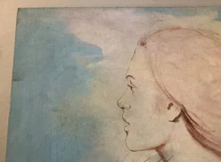 Giamberti Dipinto su cartone telato,Donna cm 30x40