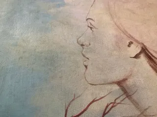 Giamberti Dipinto su cartone telato,Donna cm 30x40