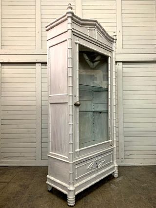 Vitrina Victoriana Antigua Madera y Cristal