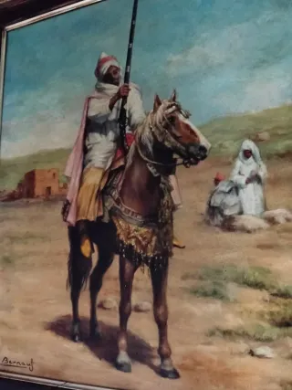 Óleo Jordi Bernaus - Jinete y figura