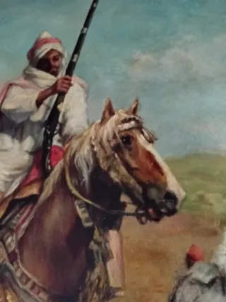 Óleo Jordi Bernaus - Jinete y figura