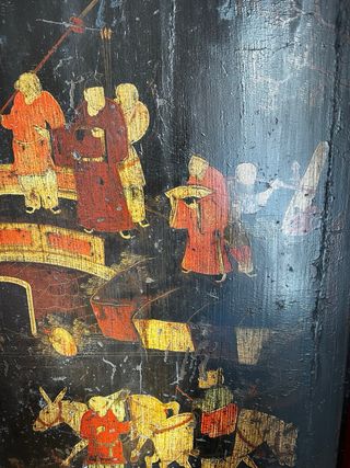 Panel lacado policromado China S.XIX