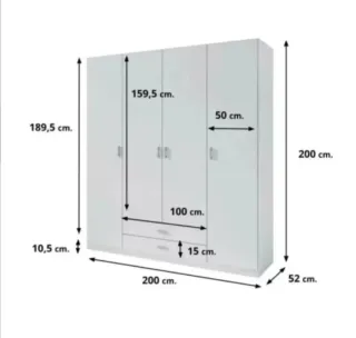 Armario de madera blanco