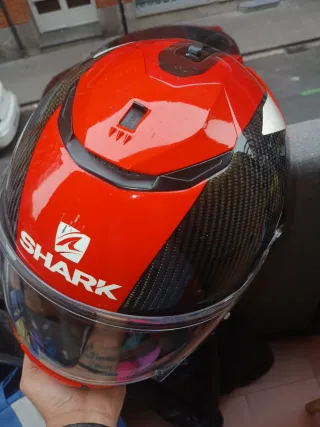 Casco Shark Spartan Carbon Skin Rojo Talla M