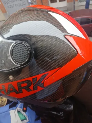 Casco Shark Spartan Carbon Skin Rojo Talla M