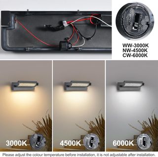 Aplique LED 350o 36W Gris