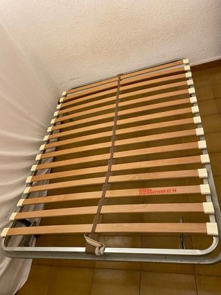 Somier de madera y metal Colchón (15cm grosor)