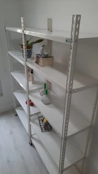 2 Estanterías Metálicas Blancas