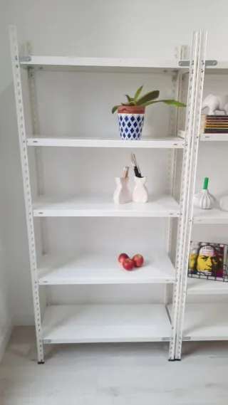 2 Estanterías Metálicas Blancas