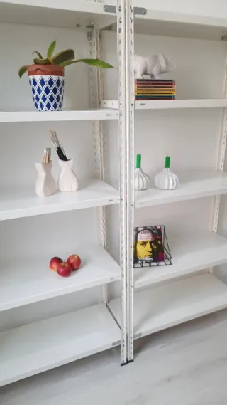 2 Estanterías Metálicas Blancas