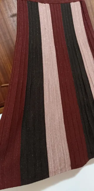 Gonna lunga a maglia a righe