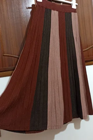 Gonna lunga a maglia a righe