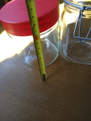 Lote 3 Botes Cristal Tapa Roja