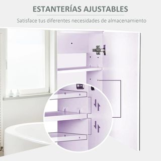 Armario de Baño con Espejo Armario de 2 Puertas