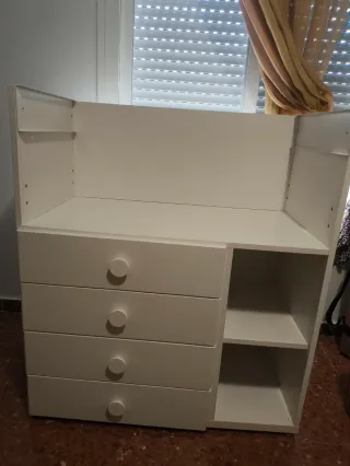 Cambiador-pupitre blanco