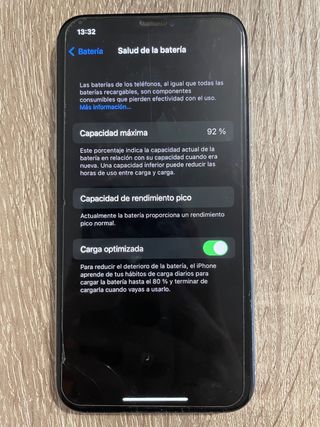 iPhone X Space Gray 92% Batería