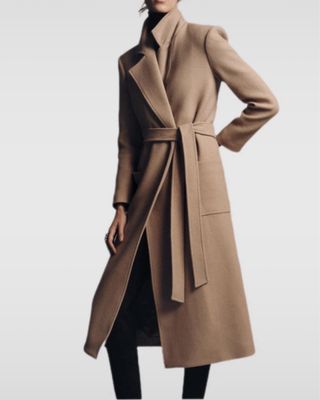 Abrigo Zara Lana Beige Talla XS