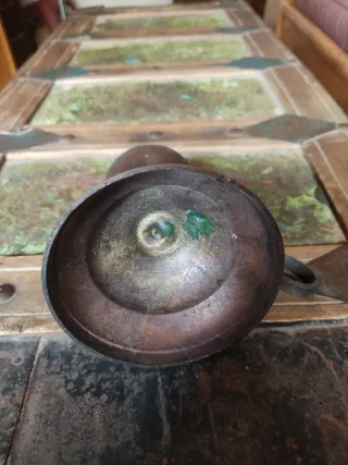 Antiguo portavelas latón principios s.XX