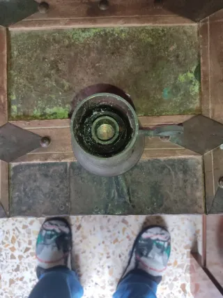 Antiguo portavelas latón principios s.XX