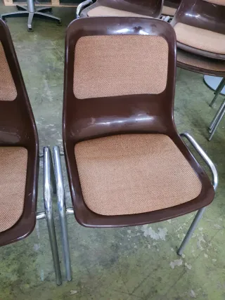 Lote 7 Sillas Terraza Marrón/Plata