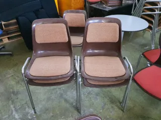 Lote 7 Sillas Terraza Marrón/Plata