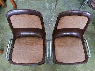 Lote 7 Sillas Terraza Marrón/Plata