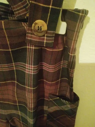 Pantalón peto Zara cuadros