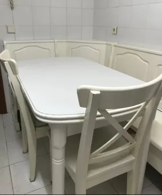 Banco de cocina blanco